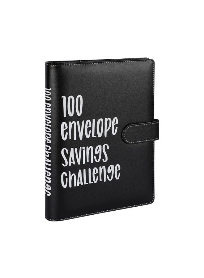 يُستخدم دفتر جمع العملات هذا أيضًا كمجلد لتحديات الادخار، ويحتوي على 100 ظرف، مما يوفر طريقة بسيطة وممتعة للادخار. يأتي دفتر ميزانية التحدي هذا مع أظرف نقدية، وهو مناسب للاستخدام في المكتب والمنزل والمدرسة. (أسود) - Image 1